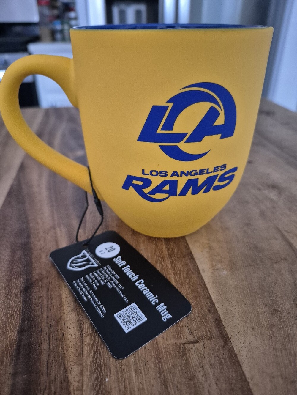 Limited Edition Los Angeles Rams NFL Yellow 20 oz. Soft Touch Ceramic Mug